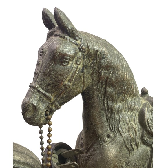 Vintage Galter Products Co Spartus Mantel Clock Electric Horse Country Western - Picture 6 of 16